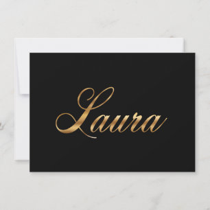 Laura gold Design Lettering Karte