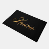 Laura gold Design Lettering Türmatte (Schrägansicht)