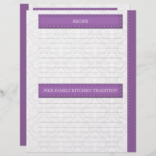 Laura Grstattdessen - Lila Grey Damask Rezepte (Vorne/Hinten)