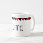 Laura-Herz-Name Kaffeetasse (VorderseiteRechts)