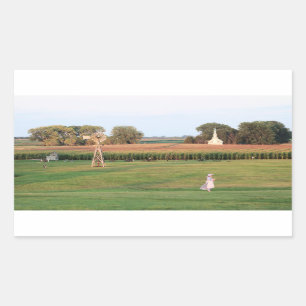 Laura Ingalls Wilder Family Homestead in DeSmet SD Rechteckiger Aufkleber