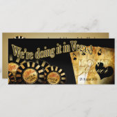 Laura & John Las Vegas Deluxe Wedding Einladung (Vorne/Hinten)