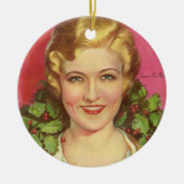 Laura-La Plante Titelseite 1929. Weihnachten Keramik Ornament (Vorne)