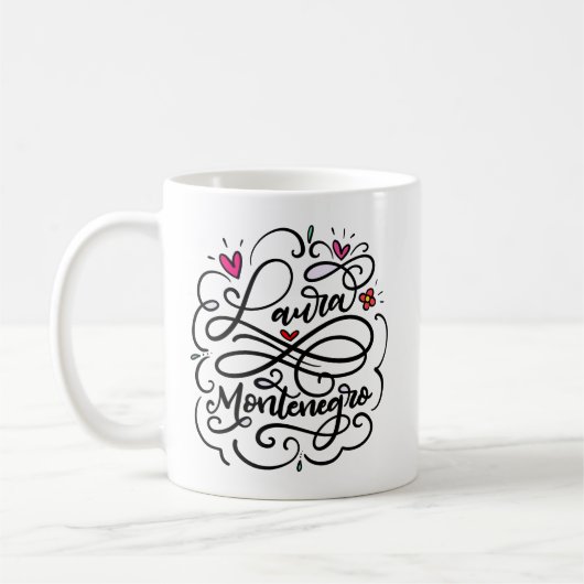Laura Montenegro, Handschrift Kaffeetasse (Links)