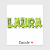 Laura Name Kiwi Design Aufkleber Sticker (Blatt)