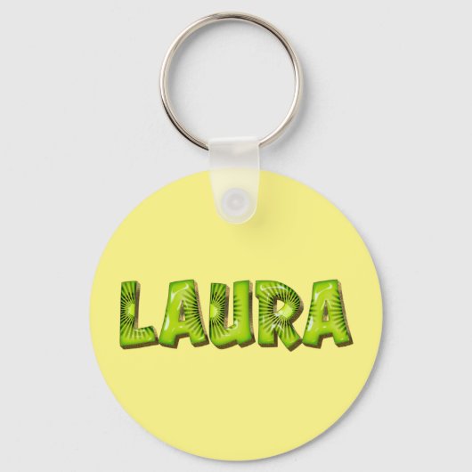 Laura Name Kiwi Design Schlüsselger Schlüsselanhänger (Vorderseite)