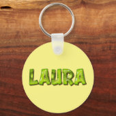 Laura Name Kiwi Design Schlüsselger Schlüsselanhänger (Vorderseite)