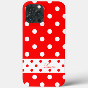 Laura - Niedliche Polka Punkte mit Ihrem Namen - Case-Mate iPhone Hülle
