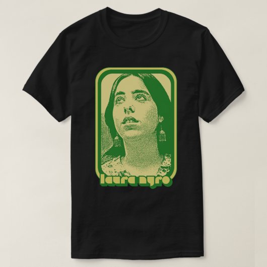 Laura Nyro Retro 70er Style Fan Design T-Shirt (Design vorne)