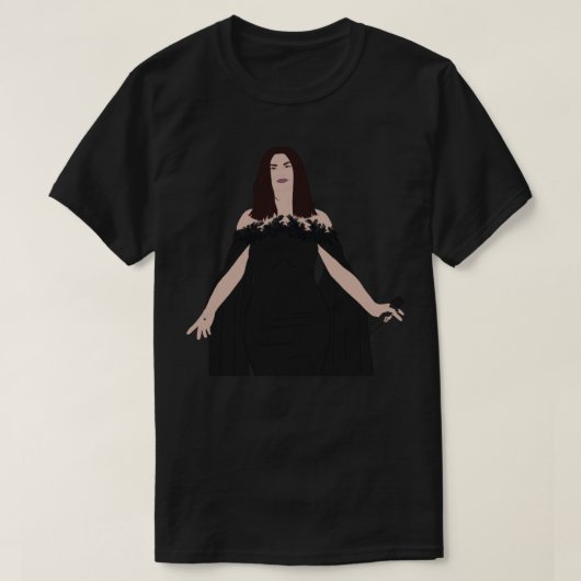 Laura Pausini - Schwarz-Dress-Aufkleber T-Shirt (Design vorne)