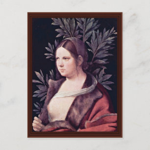 Laura (Portrait einer jungen Frau) von Giorgione Postkarte