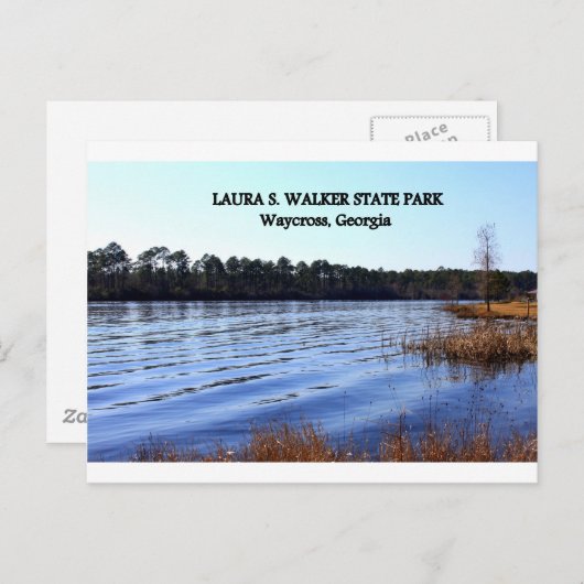 LAURA S. WALKER STAAT PARK - Waycross, Georgia Postkarte (Vorne/Hinten)