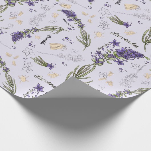 Lauranell Lavendel-MattPackpapier, 30" x 6' Geschenkpapier (Ecke)
