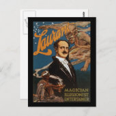 Laurant Zauberkünstler Illusionist Entertainer Postkarte (Vorne/Hinten)