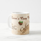 Lauras Cozy Coffee Glow Tassendesign Kaffeetasse (Vorderseite Links)