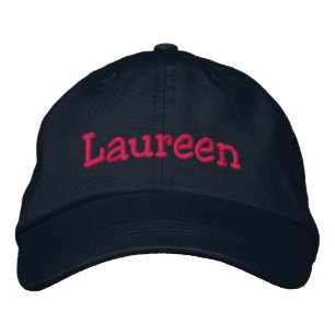 Laureen bestickte Baseball Cap Navy Hot Pink Kappe