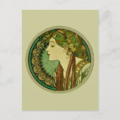 Laurel, Alphonse Mucha Feine Jugendstil Postkarte (Vorderseite)