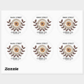 Laurel and Coffee Cup Small Business Sticker (Blatt)