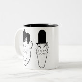 Laurel and Hardy Zweifarbige Tasse (Vorderseite Links)