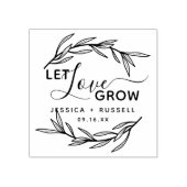 Laurel Blätter Ließ Liebe Grow Wedding Gummistempel (Prägung)