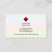 Laurel Blätter über Pastellfarben Visitenkarte (Rückseite)