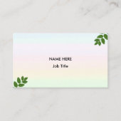 Laurel Blätter über Pastellfarben Visitenkarte (Vorderseite)