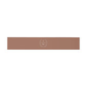 Laurel Boho Terrakotta-Monogramm-Ehering Einladungsbanderole (Flach)