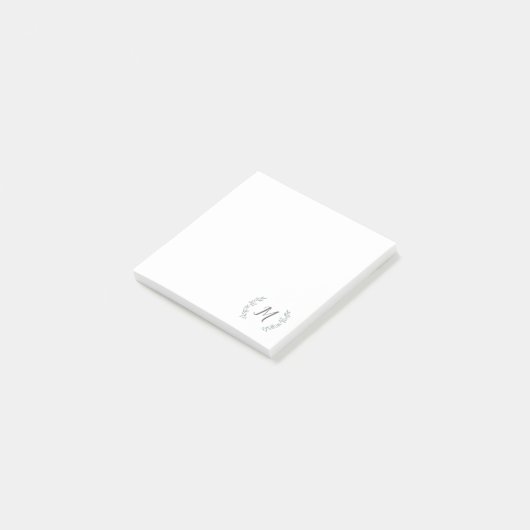 Laurel Branch Monogram  Post-it Klebezettel (angewinkelt)