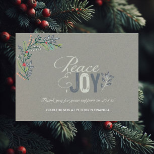 Laurel Branch Peace and Joy Corporate Card Einladung