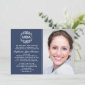 Laurel Branches Foto Abschluss Einladung / Anno (Stehend Vorderseite)