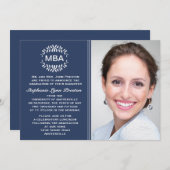 Laurel Branches Foto Abschluss Einladung / Anno (Vorne/Hinten)