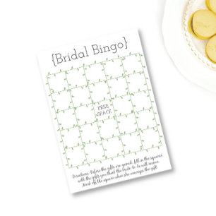 Laurel Brautparty Bingo Spielkarten Natur, Wein Einladung