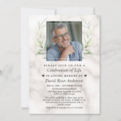 Laurel Celebration of Life Foto Beuneral Memorial Einladung (Vorderseite)