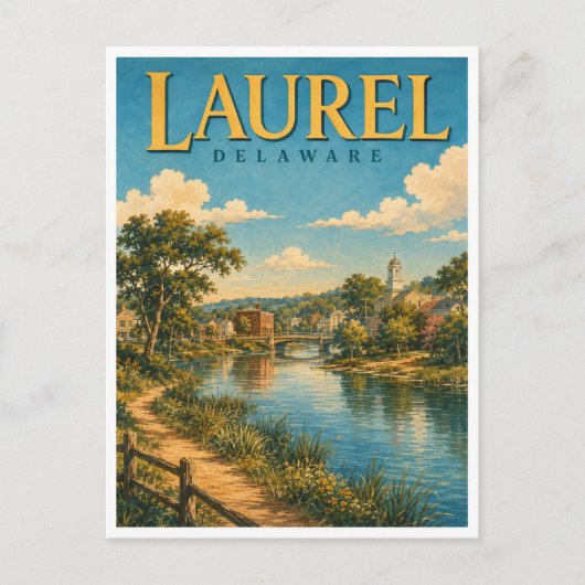 Laurel Delaware Broad Creek GeoSaga Postkarte (Vorderseite)