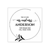 Laurel Future mr und mrs Rücksendeadresse Gummistempel (Prägung)