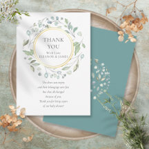 Laurel Garland Baby Shower Danksagungs-Gedicht