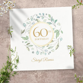 Laurel Garland Gold 60. Geburtstag Serviette