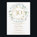 Laurel Garland Gold Monogram 30. Geburtstag Einladung<br><div class="desc">Eine dekorative Laurel-Garage umkreist eine Imitat-Goldfolie,  die 30 Jahre alten Text enthält. Unter Ihrem Geburtstagsgeschenk finden Sie Set in klassisch elegantem Text. Die Rückseite weist Monogramm-Initialen in einer passenden Blumen- und Imitat-Goldfolie-Garage auf. von Thisisnotme© entwickelt</div>