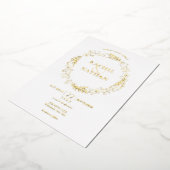 Laurel Garland Wedding Gold Folieneinladung (Gedreht)
