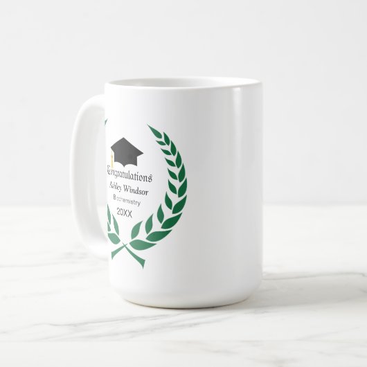 Laurel Glückwunsch Abschluss Kaffeetasse (Vorderseite Links)