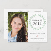Laurel Graduation Party Einladung Postkarte (Vorne/Hinten)