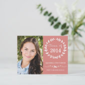 Laurel Graduation Party Einladung Postkarte (Stehend Vorderseite)