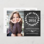 Laurel Graduation Party Einladung Postkarte (Vorne/Hinten)