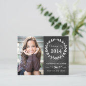 Laurel Graduation Party Einladung Postkarte (Stehend Vorderseite)