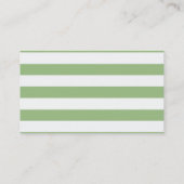 Laurel Green Horizontal Stripes; Chalkboard-Look Visitenkarte (Rückseite)
