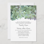 Laurel Green Hydrangea Hochzeit traditionelle Einl Einladung (Vorderseite)