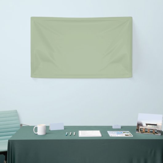 Laurel Green Solid Color Banner (Messeveranstaltung)