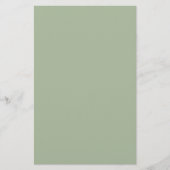Laurel Green Solid Color Briefpapier (Vorderseite)