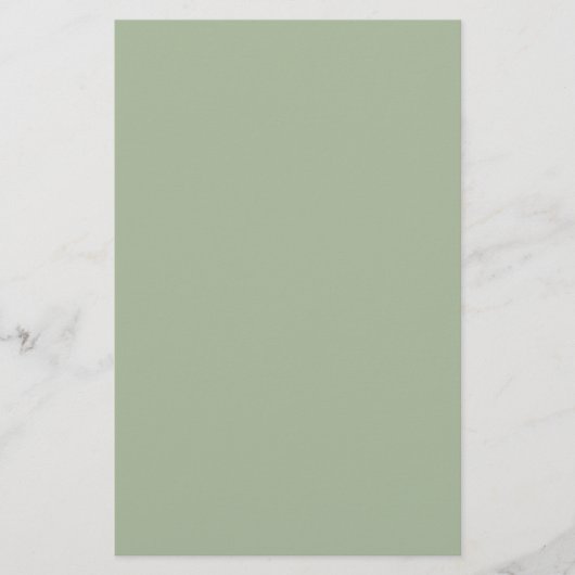 Laurel Green Solid Color Briefpapier (Vorderseite)