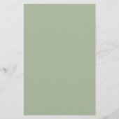 Laurel Green Solid Color Briefpapier (Rückseite)